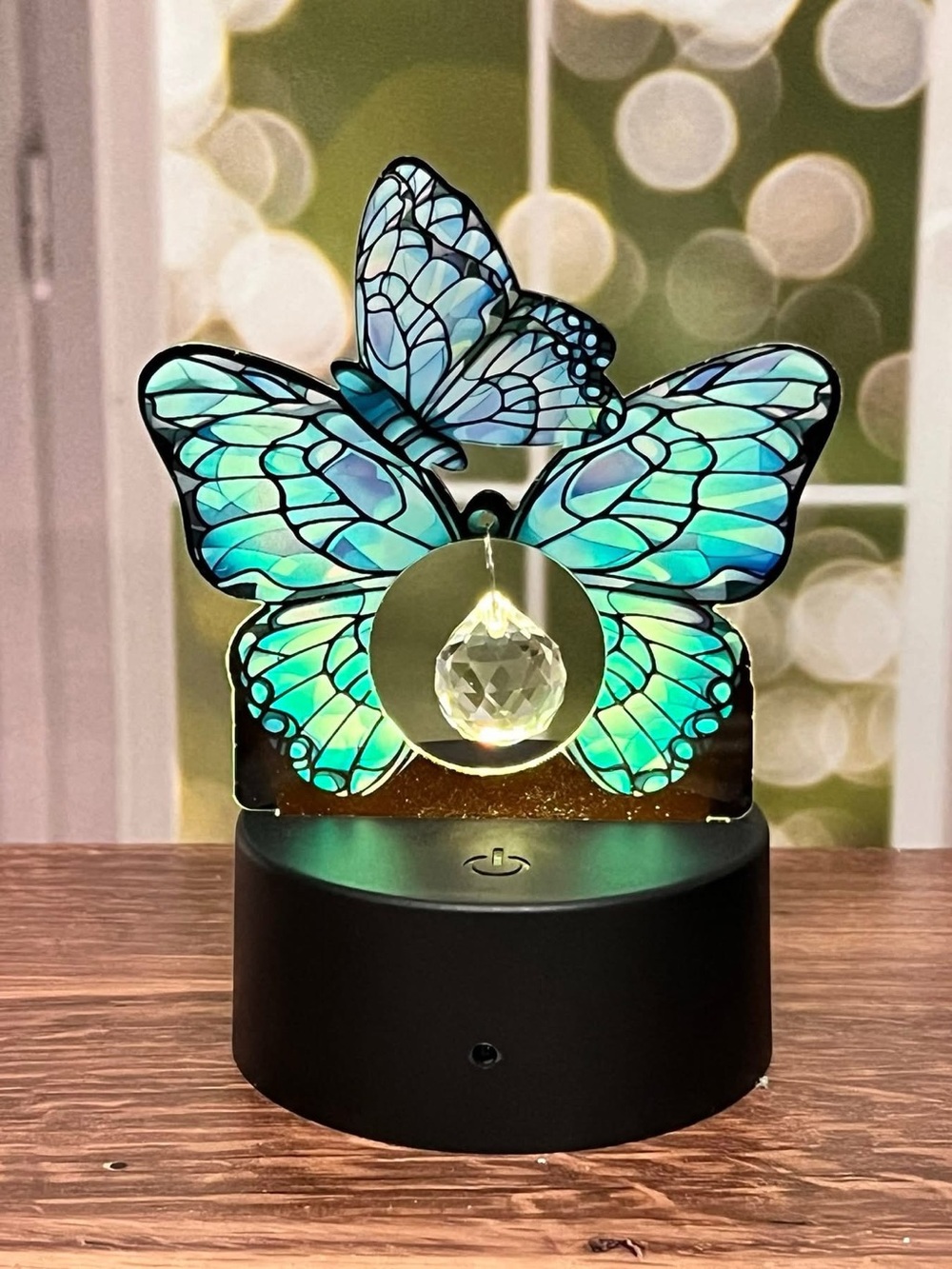 Butterfly Crystal Night Light With Remote - New